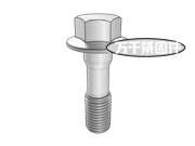 米制重型六角法蘭細桿螺釘 ASME B18.2.3.9M