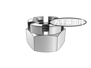 2型開槽皇冠螺母 細(xì)牙 GB 9458